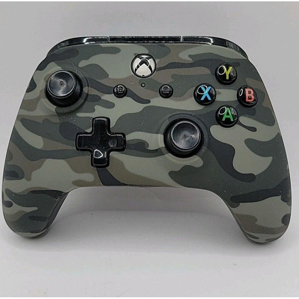 PDP Stealth Series Deluxe Wired Xbox Gaming Controller Green Camo- No Cord